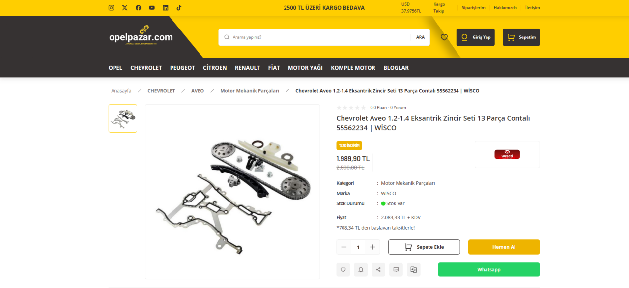 Chevrolet Aveo Eksantrik Zinciri Ne Zaman Değişir? Arıza Belirtileri ve Set Seçimi