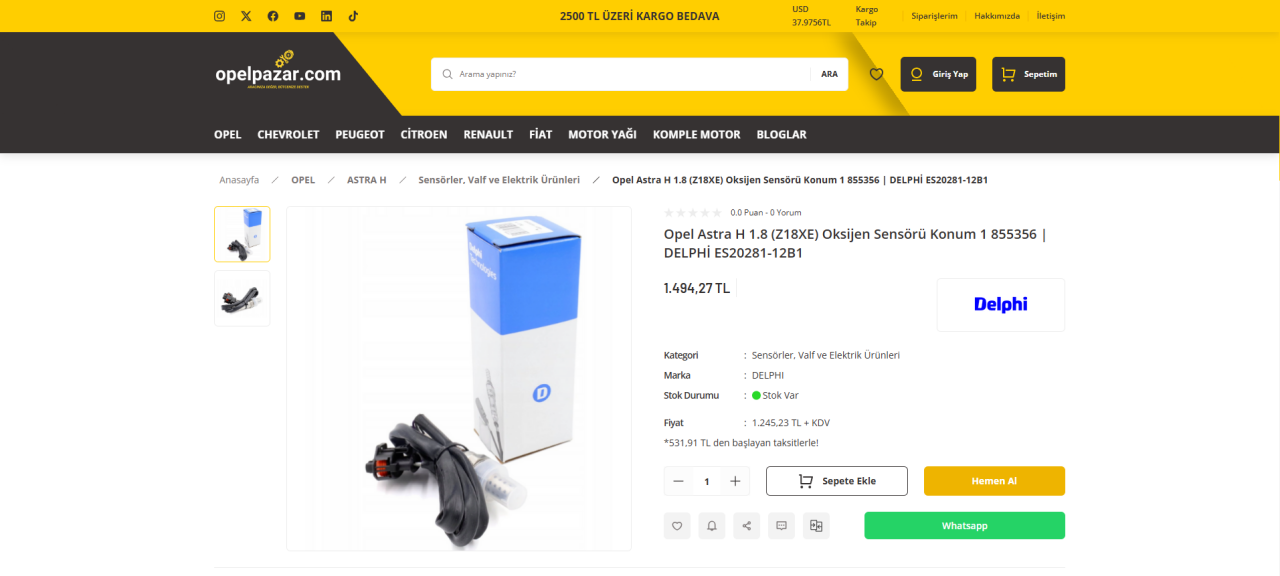 Oksijen Sensörü Arızası Nasıl Anlaşılır? Opel Astra H Z18XE için Belirtiler ve Çözüm