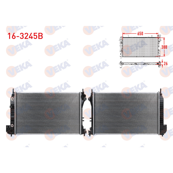 Opel Vectra C Su Radyatörü Brazing 2.2 | VEKA 16-3245B