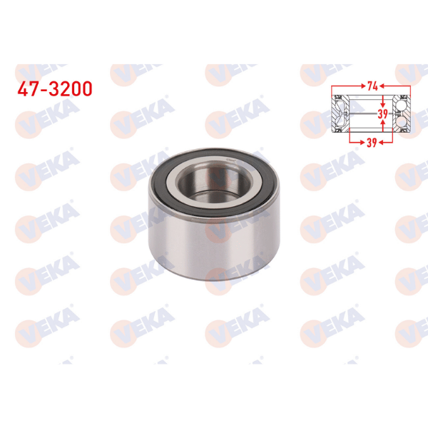 ÖN TEKERLEK RULMANI SOL-SAG 39X74X39 VECTRA B 1.6i-1.8i-2.0i-2.2i-2.0 DTI-1.7 TD 1995-2003/ ASTRA F 1.4i-1.6i-1.7 D 1991-1998/ CALIBRA A 2.0i 1990-199
