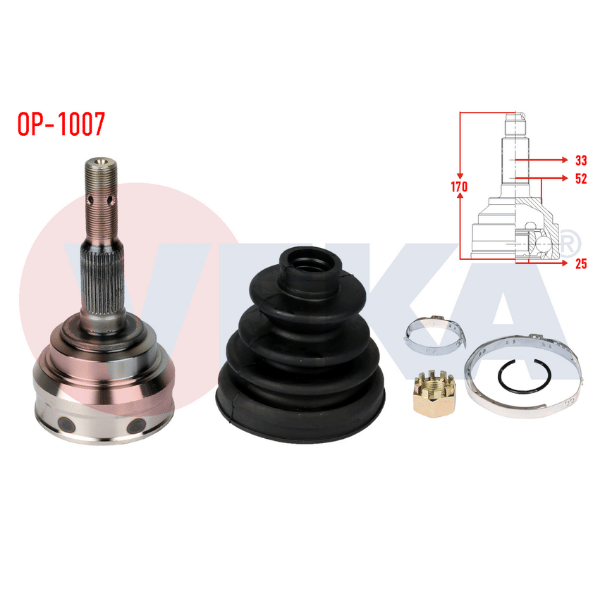 Opel Vectra B Dış Aks Kafası 374262 | VEKA OP-1007