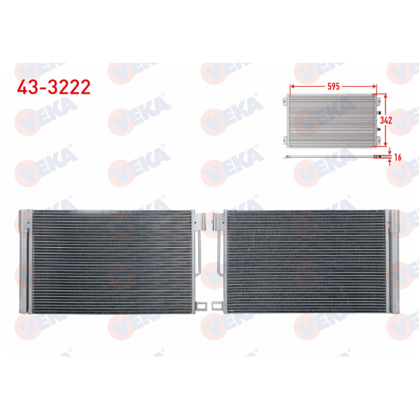 KLIMA RADYATORU FIAT FIORINO (225) 1.3 MJT 2007- PUNTO 1.2 - 1.4 2012- / ALFA ROMEO GIULIETTA 1.4 2010-2017 / OPEL CORSA 1.4 2014- / PEUGEOT BIPPER 1.