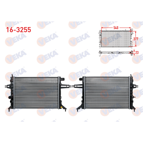 Opel Astra G (F69) Su Radyatörü Mekanik 1.6 90770726 | VEKA 16-3255
