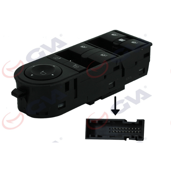 Opel Astra H Cam Açma Kapama Anahtarı Sol Dörtlü Çerçeveli Dikiz Ayna Kontrol GVA 8090110