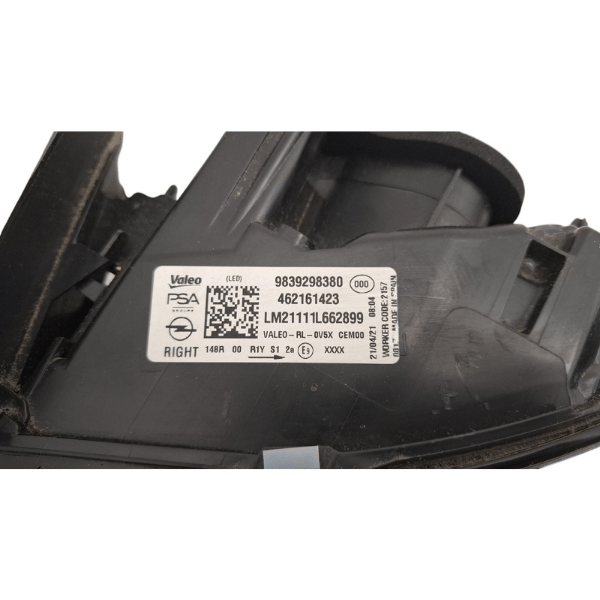 SAĞ STOP LAMBASI DIŞ (LED) OPEL ASTRA L (O5) 21> 9839298380