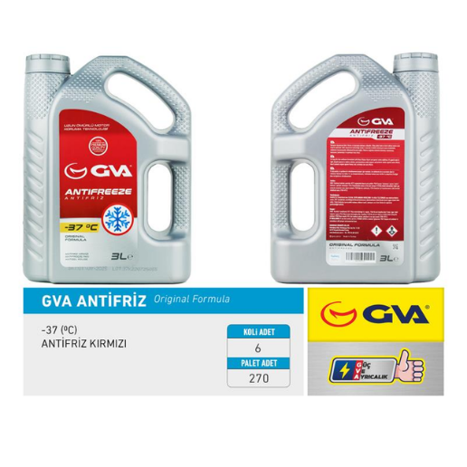 GVA ANTİFRİZ 3 LT. KIRMIZI