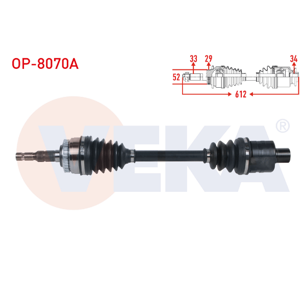 Opel Meriva A Komple Aks Sağ Ön ABS’li VEKA OP-8070A