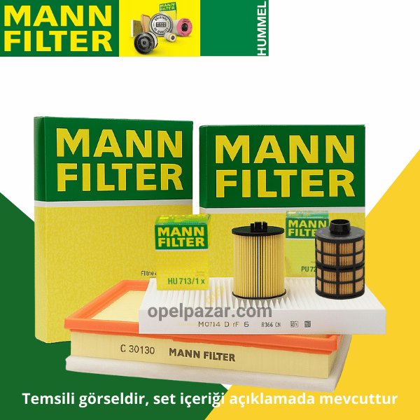 Opel Astra H 1.3 Dizel Motor Periyodik Bakım Filtre Seti Mann Marka