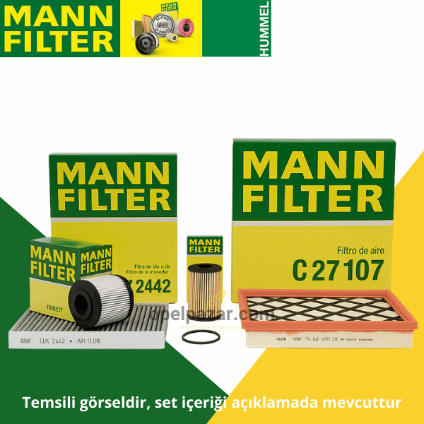 Opel Astra J 1.6 Dizel Periyodik Bakım Filtre Seti Mann Marka