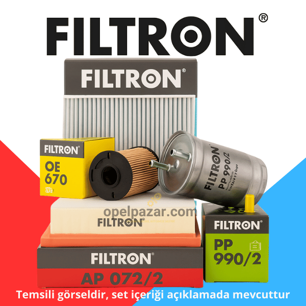 Opel Corsa D 1.3 Dizel Motor Periyodik Bakım Filtre Seti (Yağ Filtresi Tırnaklı Tip) Filtron Marka