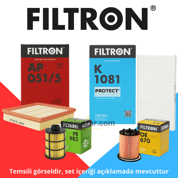 Opel Combo C 1.3 Dizel Periyodik Bakım Seti Filtron Marka