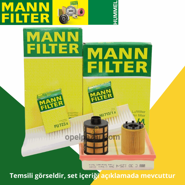 Opel Combo C 1.3 Dizel Motor Periyodik Bakım Filtre Seti Mann Marka