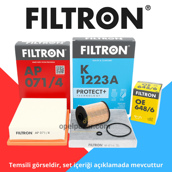 Opel Mokka 1.6 Benzinli Periyodik Bakım Seti Filtron Marka