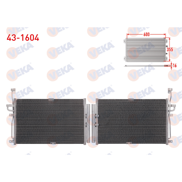 Chevrolet Captiva Klima Radyatörü 2.0 D 20759647 | VEKA 43-1604