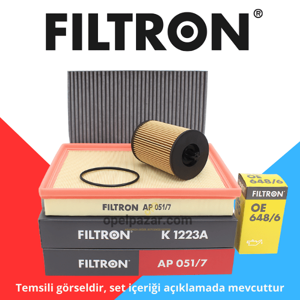 Opel Zafıra C 1.4 Benzinli Turbo Periyodik Bakım Filtre Seti Filtron Marka