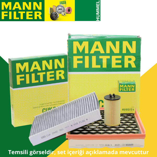 Opel Insignia A 1.4-1.6 Benzinli Motor Periyodik Bakım Filtre Seti Mann Marka