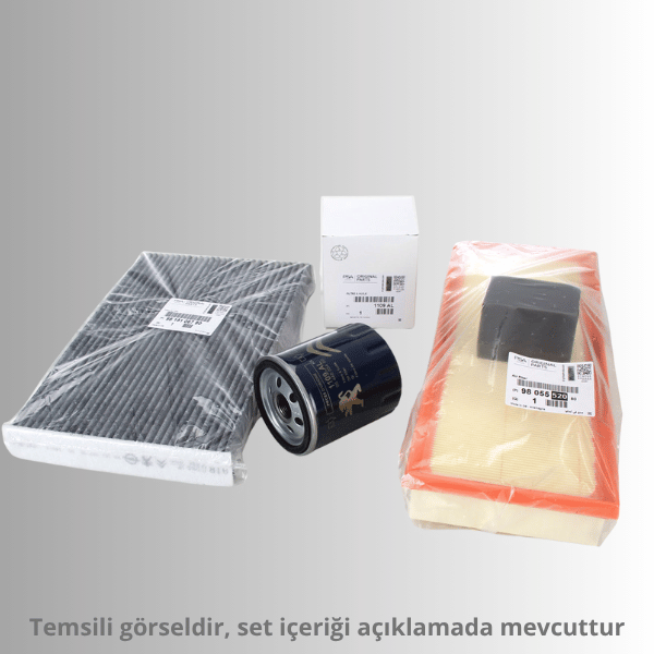 Opel Crossland X 1.2 Turbo Periyodik Bakım Filtre Seti Orijinal GM/PSA