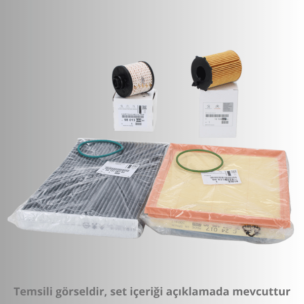 Opel Crossland X 1.6 CDTI Periyodik Bakım Filtre Seti Orijinal GM/PSA