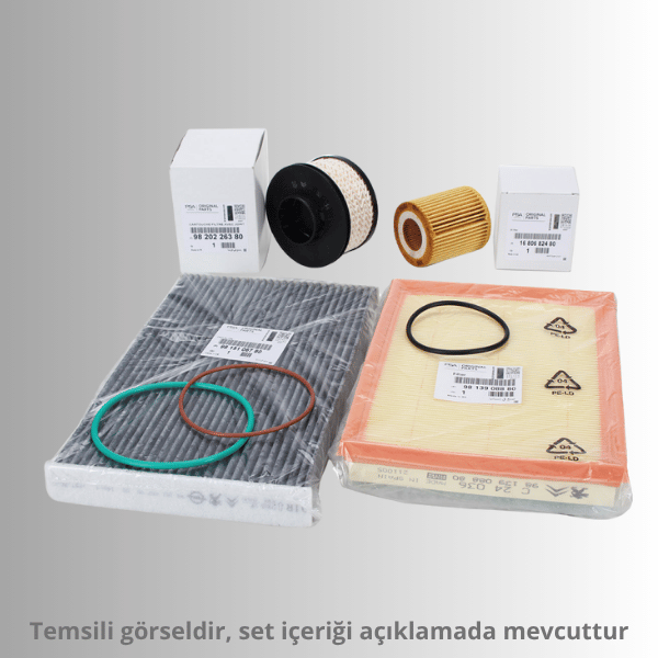 Opel Crossland X 1.5 Dizel Periyodik Bakım Filtre Seti Orijinal GM/PSA