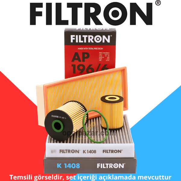 Opel Grandland 1.5 Dizel Periyodik Bakım Filtre Seti Filtron Marka