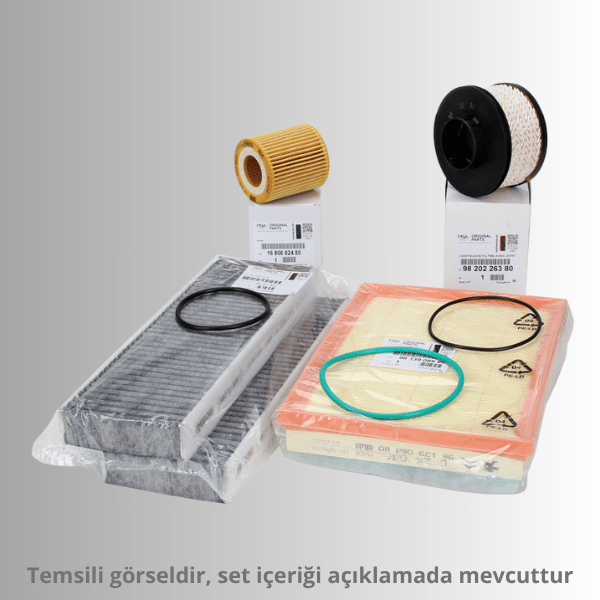 Opel Grandland X 1.5 Dizel Periyodik Bakım Filtre Seti Orijinal GM/PSA