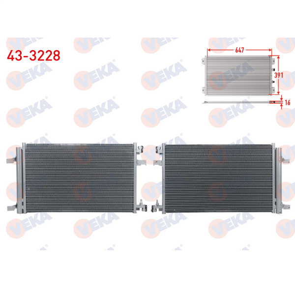 Opel Astra J Klima Radyatörü 1.6i A/T 13267649 | VEKA 43-3228