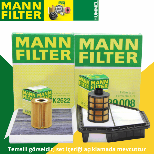 Chevrolet Captiva C100 2.0 Dizel Periyodik Bakım Filtre Seti Mann Marka